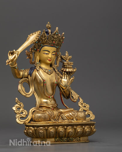 Manjushri Statue | Sacred Tibetan Buddha Statue