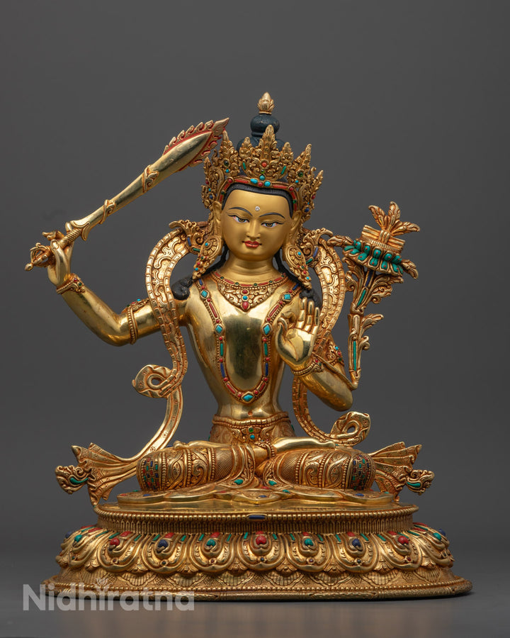 Manjushri Statue | Authentic Tibetan Handmade Statue