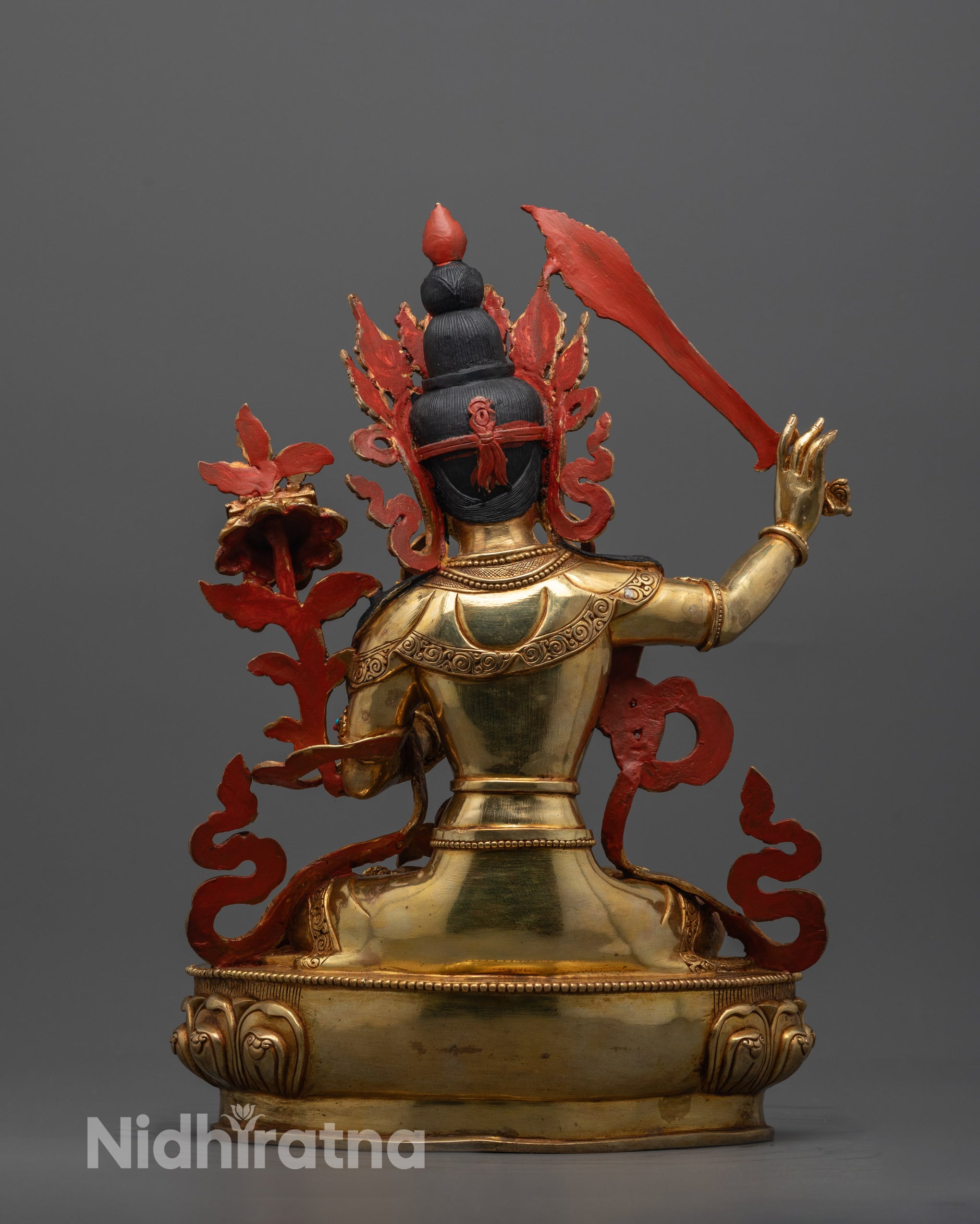 Handcrafted Manjushri Statue | Wisdom Deity Sculpture from Nepal