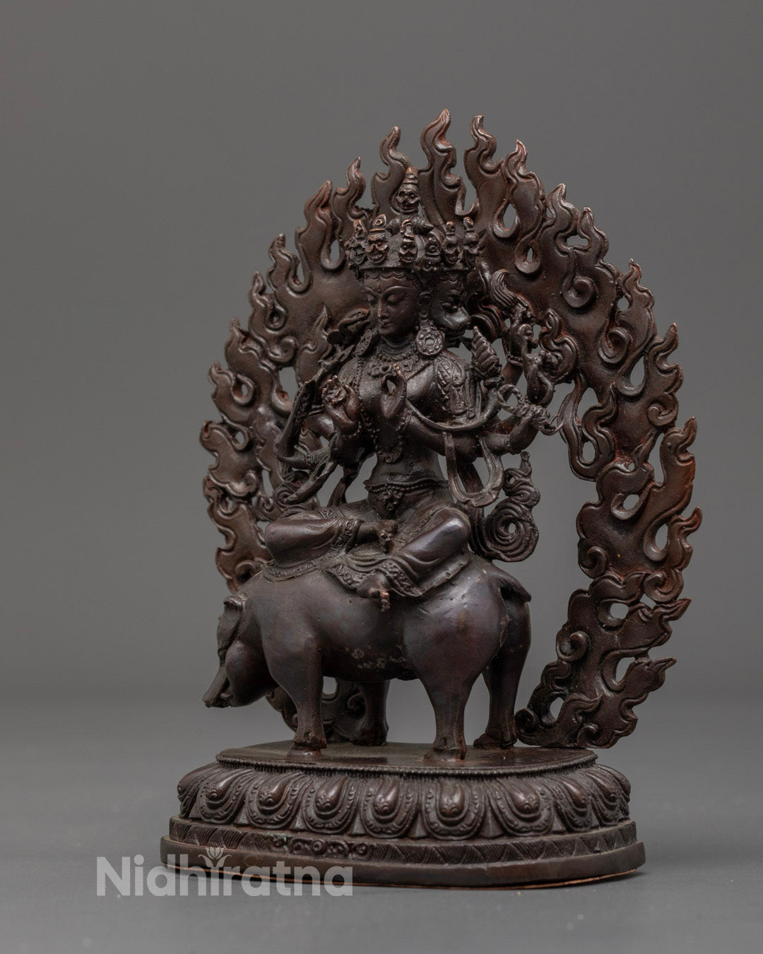 Marichi Goddess Statue | Oxidized Copper Sculpture