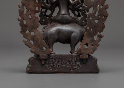Marichi Goddess Statue | Oxidized Copper Sculpture