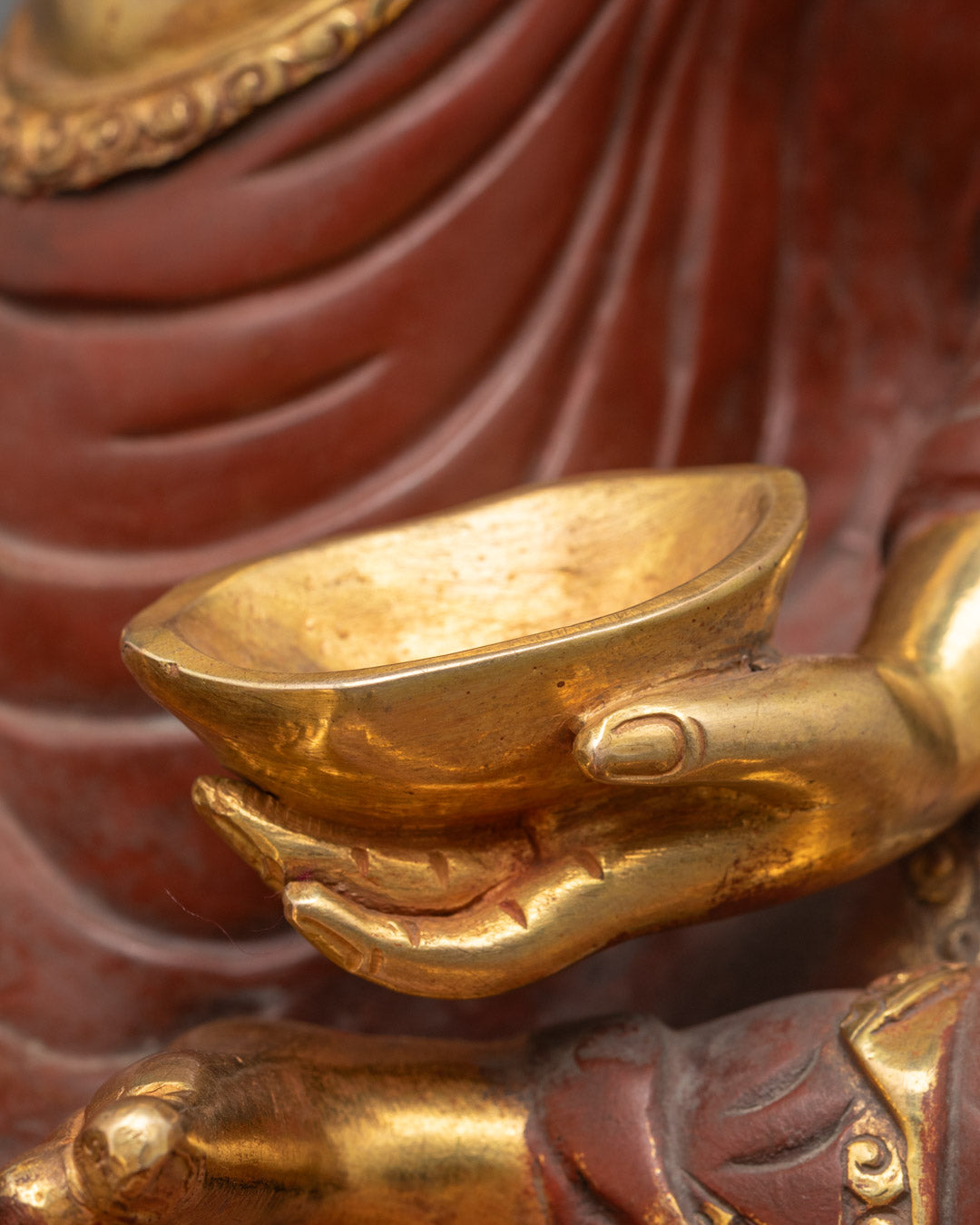 Partially Gold Gilded Marpha Set Sculpture