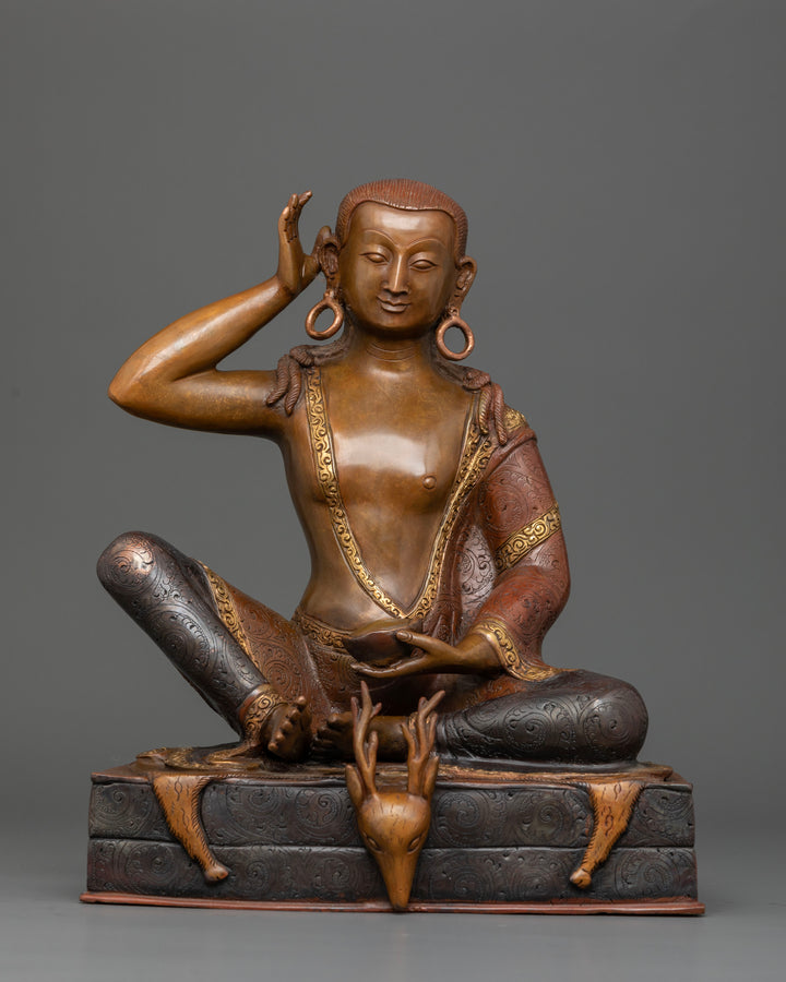 Oxidized Milarepa Figure: The Perfect Addition to Your Sacred Space