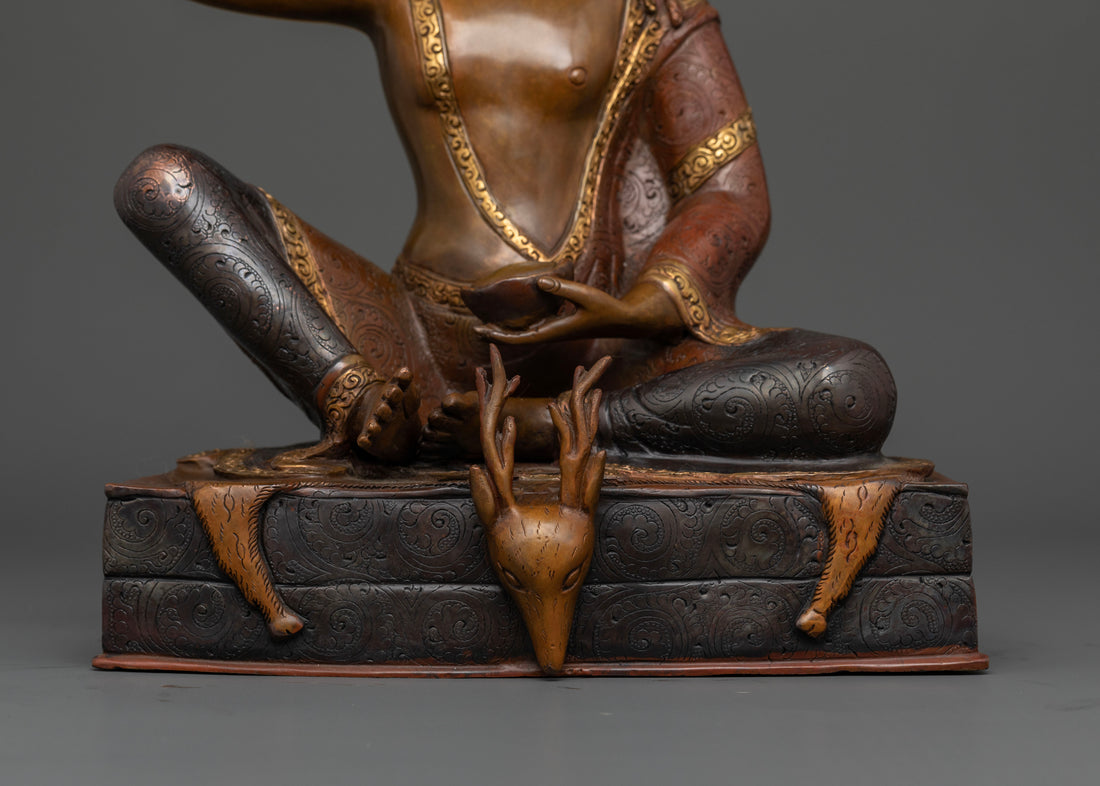 Oxidized Milarepa Figure: The Perfect Addition to Your Sacred Space