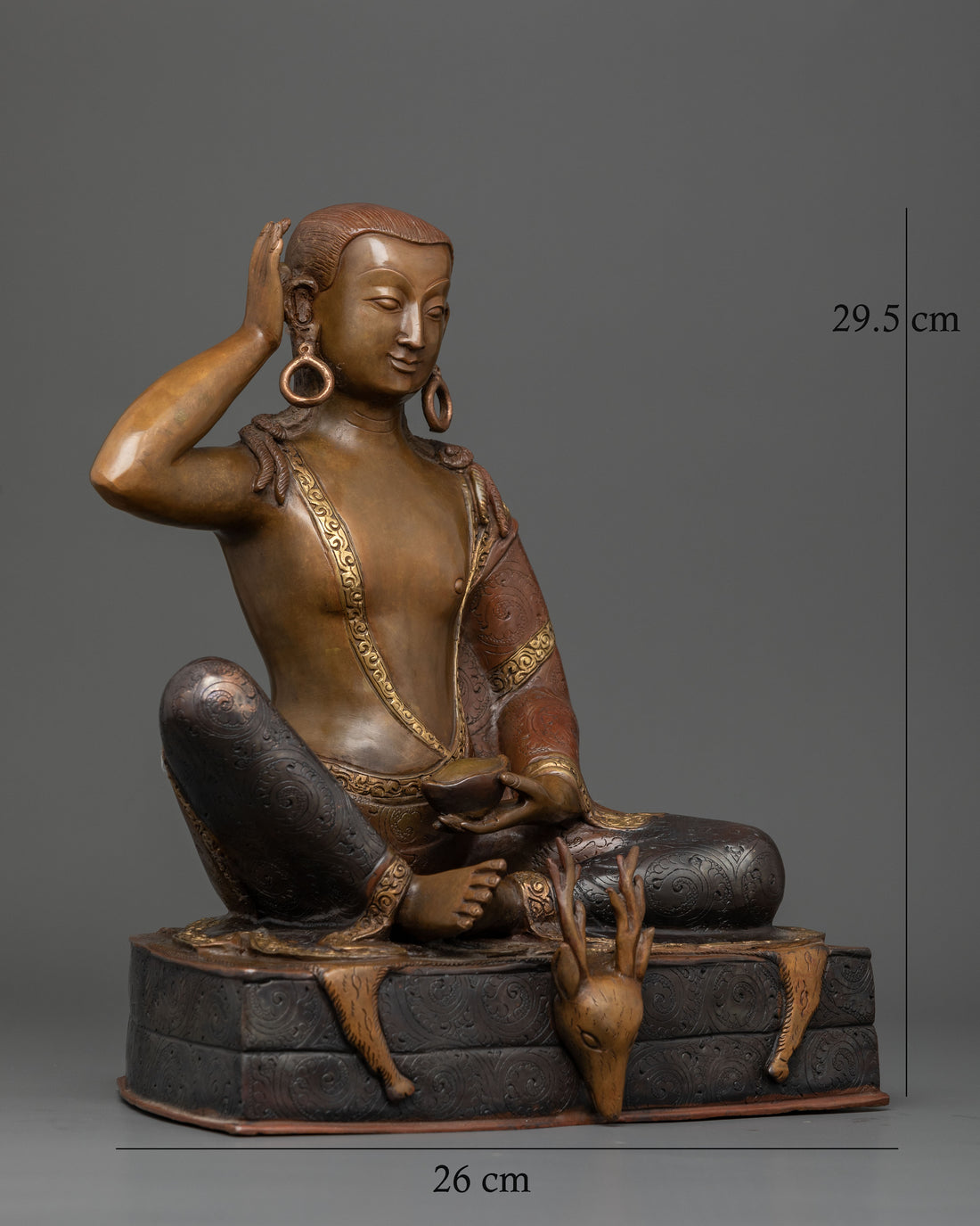 Oxidized Milarepa Figure: The Perfect Addition to Your Sacred Space