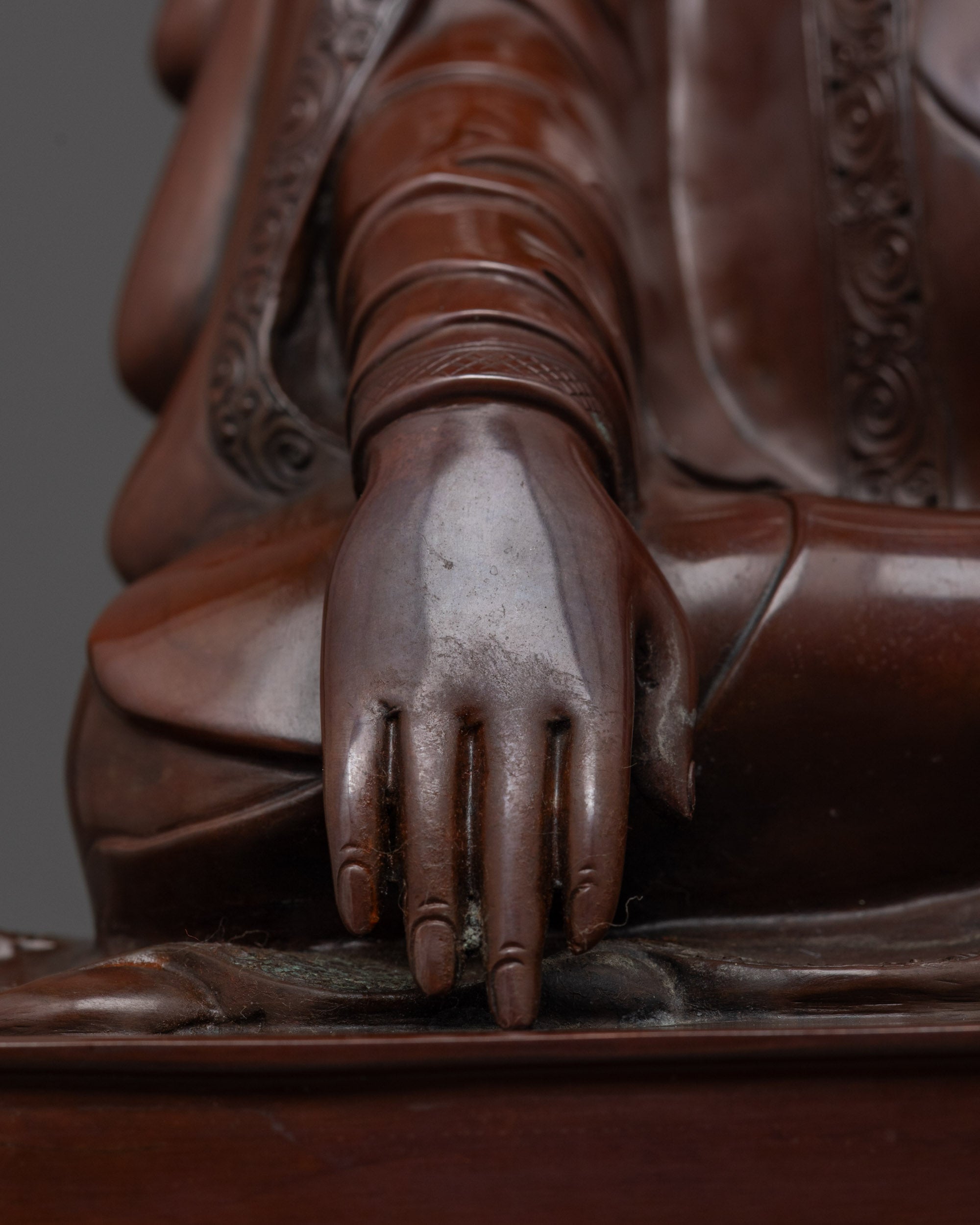 Traditional Oxidized Marpha Statue | Himalayan Saint Deity