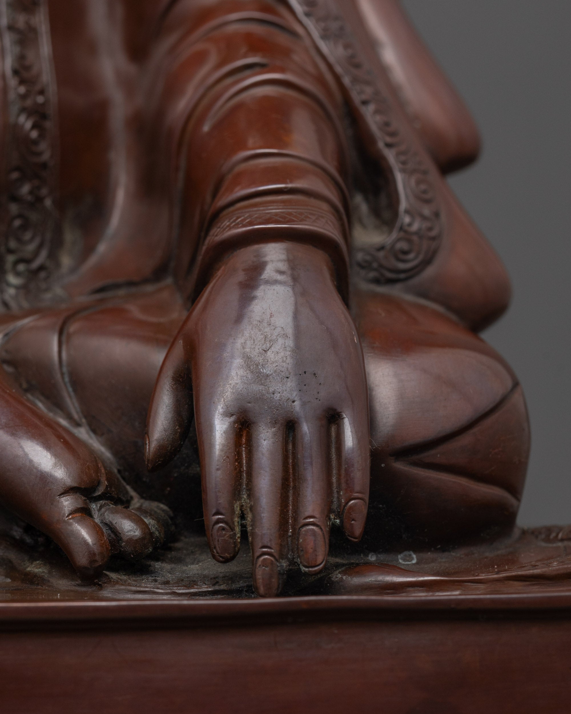Traditional Oxidized Marpha Statue | Himalayan Saint Deity