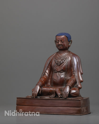 Traditional Oxidized Marpha Statue | Himalayan Saint Deity