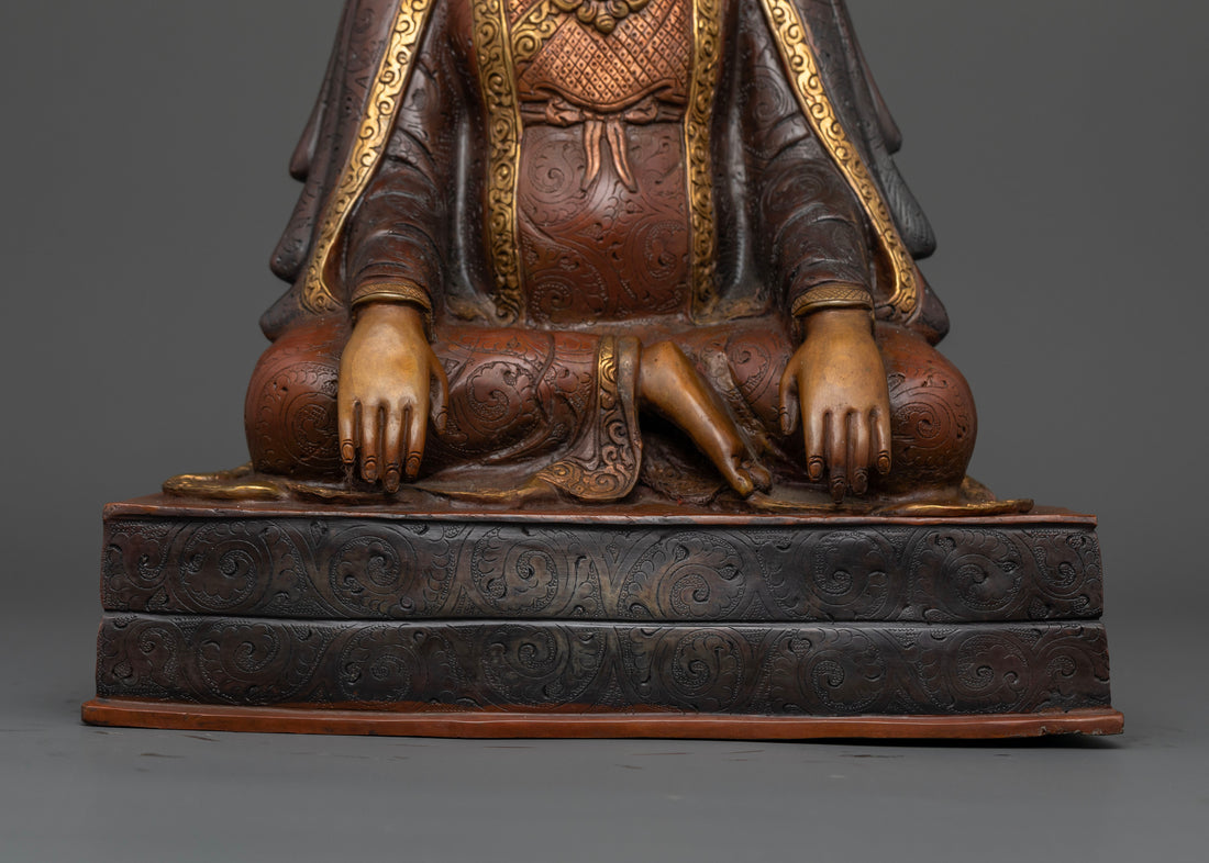 The Kagyu Lineage Masters Set: Marpha, Milarepa, and Gampopa Statues