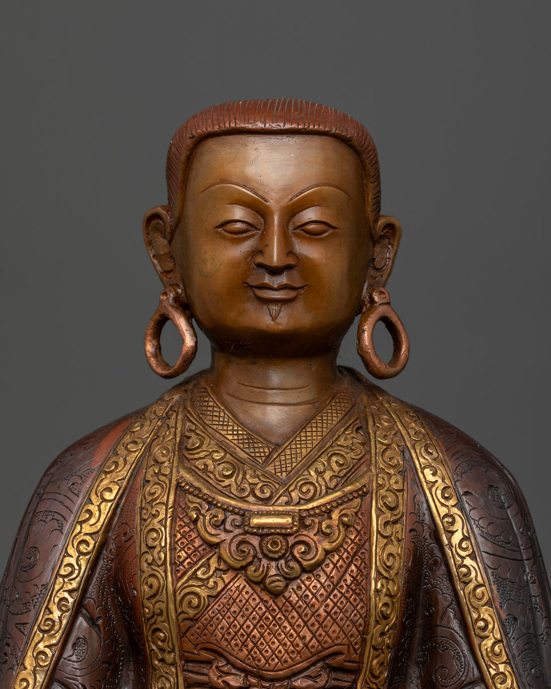 The Kagyu Lineage Masters Set: Marpha, Milarepa, and Gampopa Statues