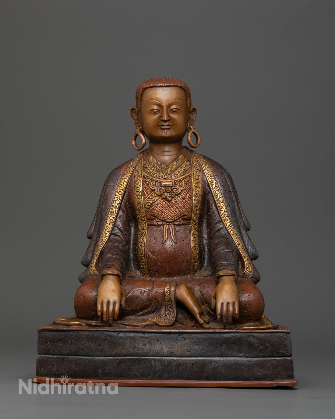 The Kagyu Lineage Masters Set: Marpha, Milarepa, and Gampopa Statues