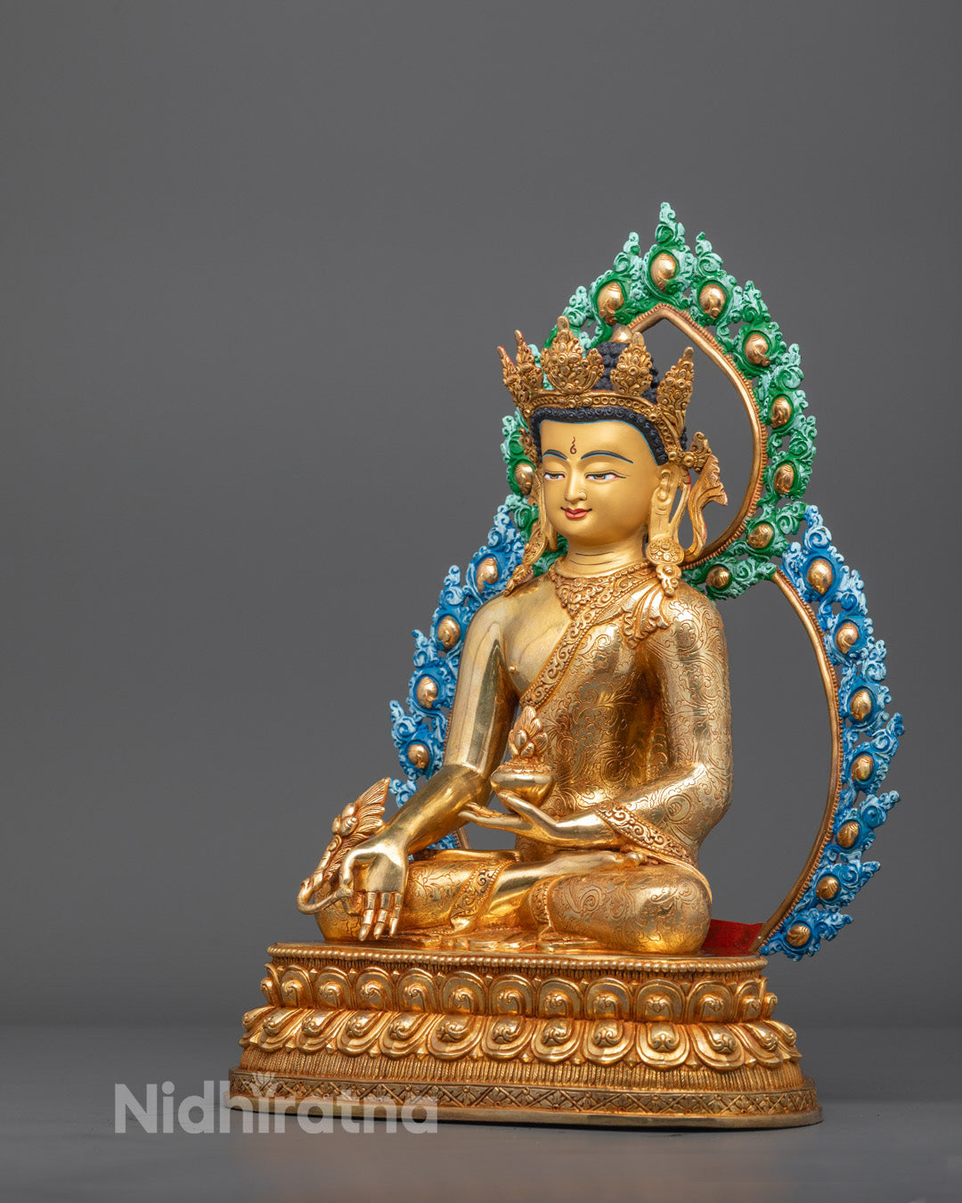 Bhaisajyaguru Healing Buddha Statue | Tibetan Buddhist Artwork