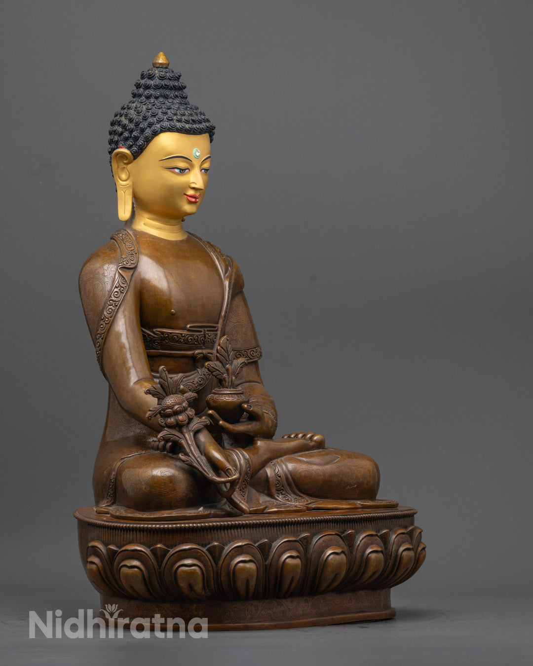 Medicine Buddha Healing Statue | Traditional Nepali Statue