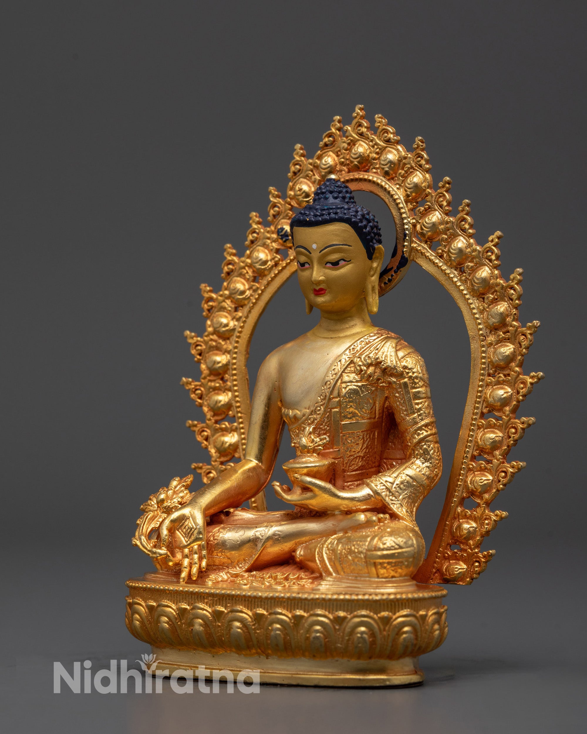 Machine-Crafted Medicine Buddha Idol | Buddhist Altar Statue