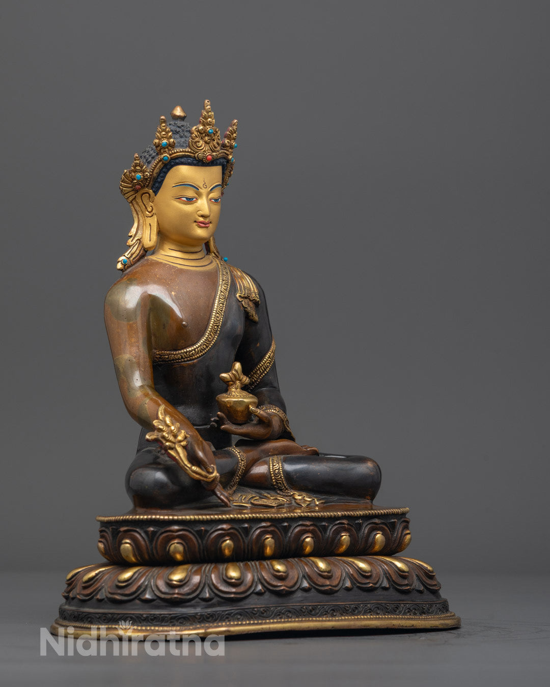 Crown Medicine Buddha Statue | An Emblem of Healing Majesty