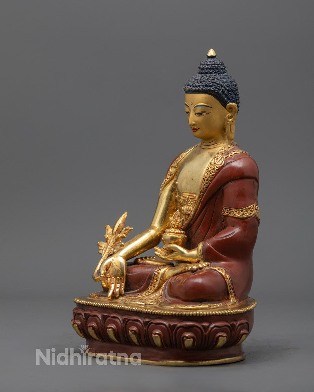 Traditional (Half-Gold) Medicine Buddha Statue