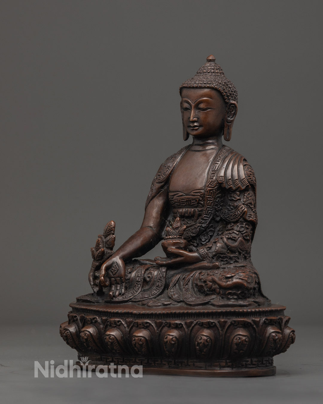 Medicine Buddha Statue | Oxidized Copper Healing Buddha