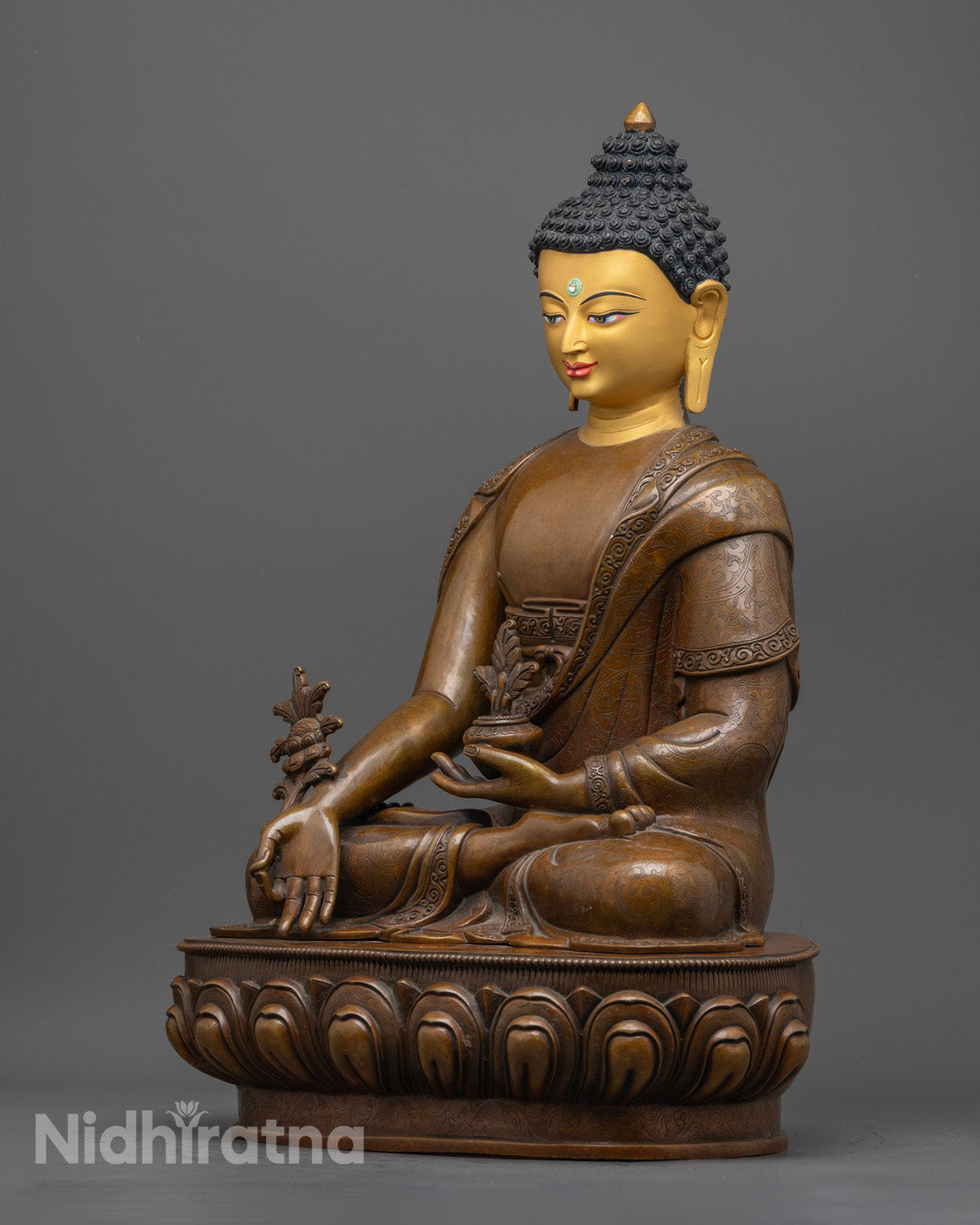 Medicine Buddha Healing Statue | Traditional Nepali Statue