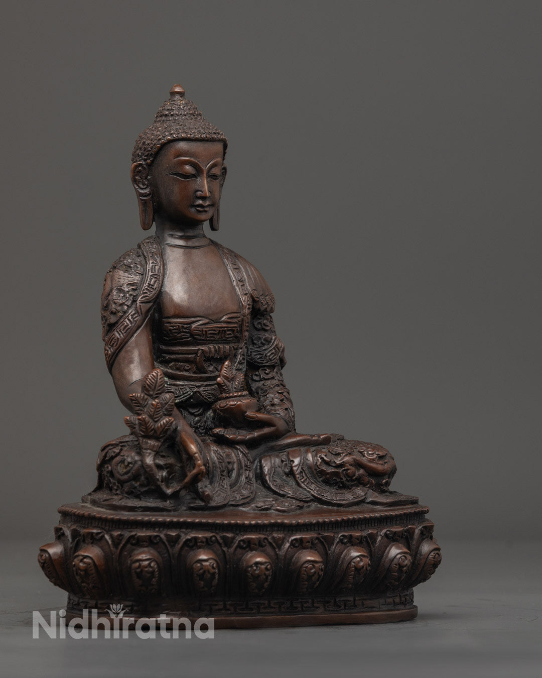 Medicine Buddha Statue | Oxidized Copper Healing Buddha