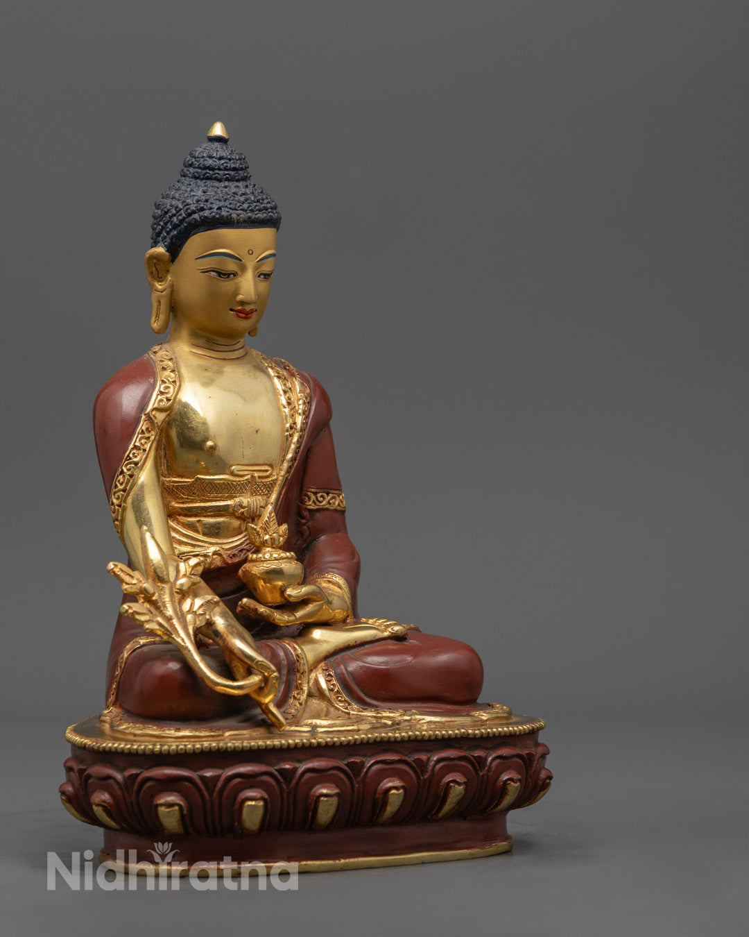 Traditional (Half-Gold) Medicine Buddha Statue