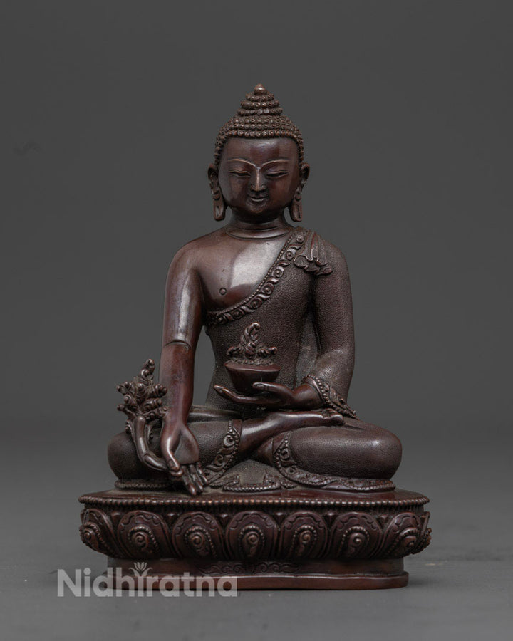 Oxidized Medicine Buddha Statue | Meditation Statue