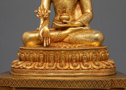 Medicine Buddha Statue for Buddhist Meditation Temple
