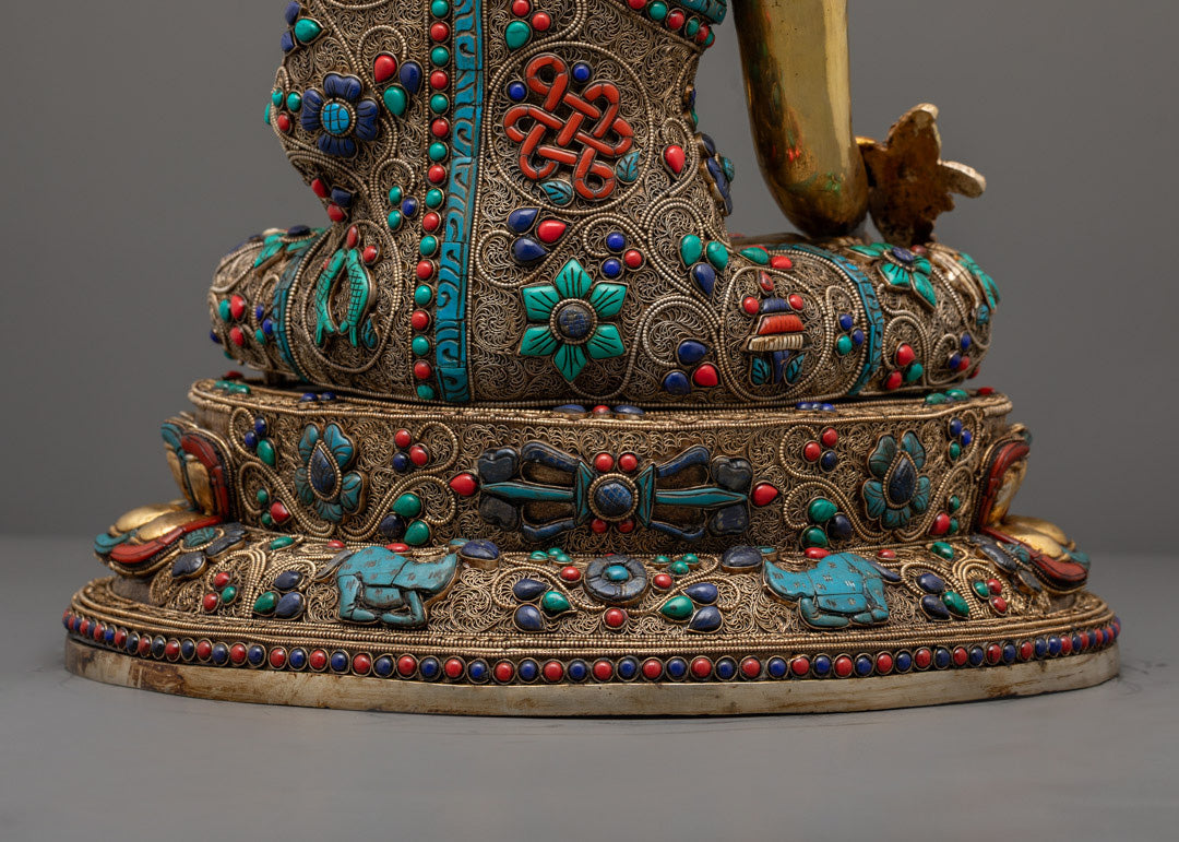 Healing Medicine Buddha Sculpture | Tibetan Buddhist Healing Deity