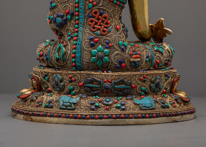 Healing Medicine Buddha Sculpture | Tibetan Buddhist Healing Deity