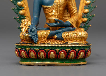 Healing Medicine Buddha Sculpture | Traditional Healing Energy Decor