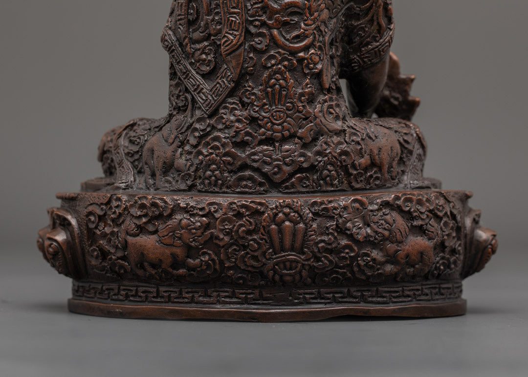 Medicine Buddha Statue | Oxidized Copper Healing Buddha