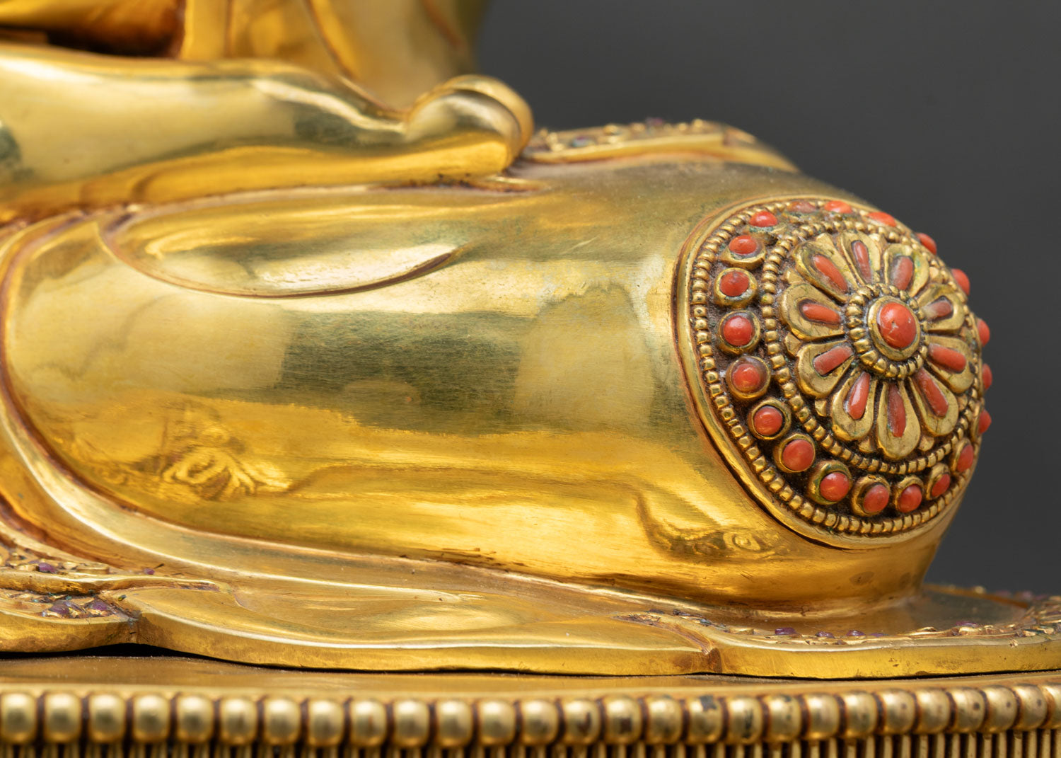 Medicine Buddha Statue | 24K Gold Fire-Gilded Copper Art