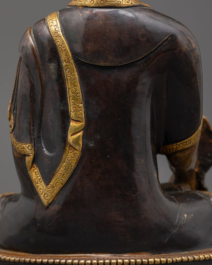 Tibetan Oxidized Medicine Buddha Statue | Healing Buddha