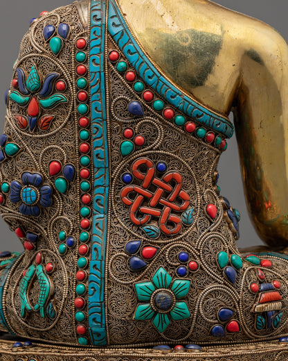 Healing Medicine Buddha Sculpture | Tibetan Buddhist Healing Deity