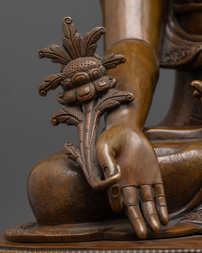 Medicine Buddha Healing Statue | Traditional Nepali Statue