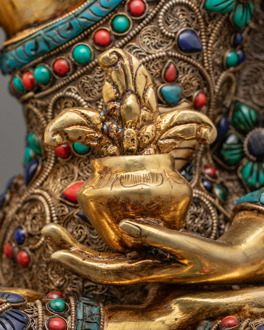 Healing Medicine Buddha Sculpture | Tibetan Buddhist Healing Deity