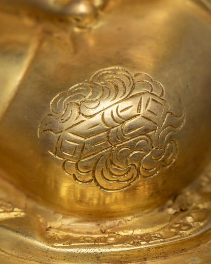 Medicine Buddha Statue – Gold Gilded Copper Sculpture from Nepal