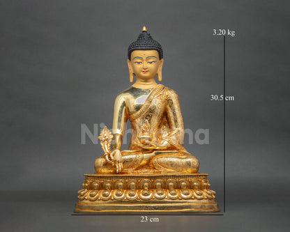 Medicine Buddha Statue | Traditional Newari Craftsmanship