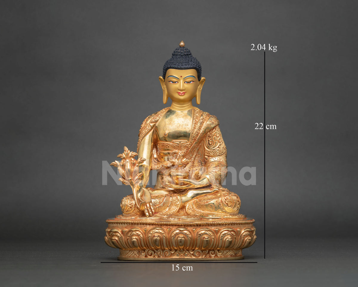 Medicine Buddha Statue | Sangye Menla Figurine for Meditation & Shrine