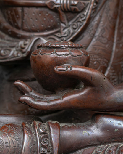 Oxidized Medicine Buddha Statue | Guardian of Healing and Wellbeing
