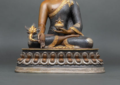 Premium Oxidized Medicine Buddha Statue | Himalayan Art & Craft