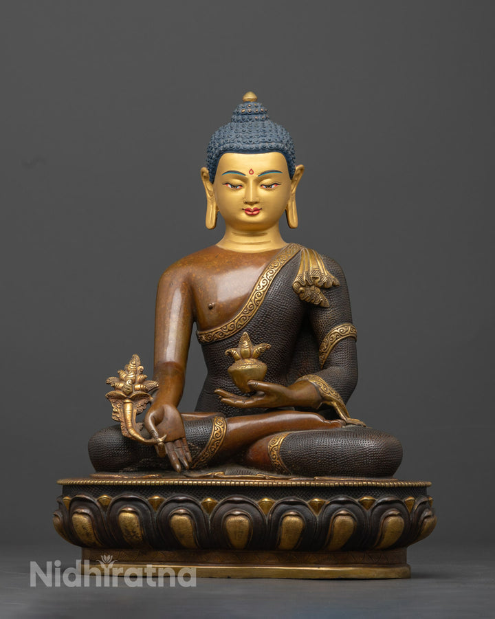 Medicine Buddha Statue | 24k Gold Face