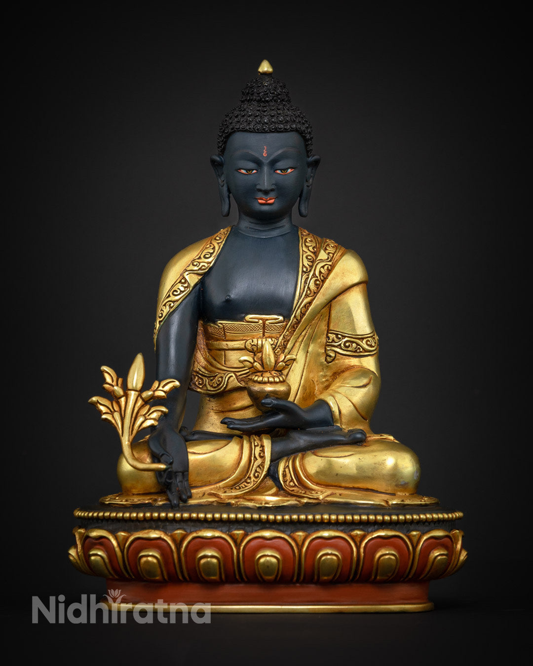 Medicine Buddha Statue | Blue Color Hand-Carved Statue