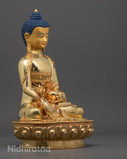 Medicine Buddha Statue – Hand-Carved Tibetan Healing Deity Sculpture