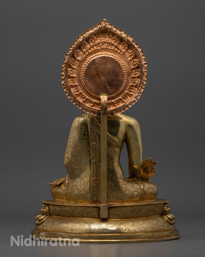 Medicine Buddha statue placed in a serene meditation room, perfect for promoting mindfulness, healing, and spiritual growth in sacred spaces