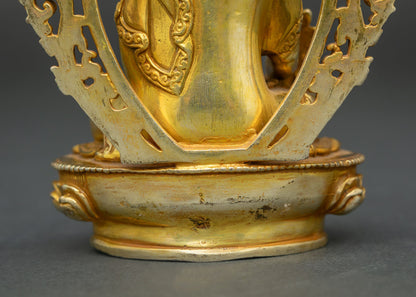 Three Buddha Statue Set | Traditional Nepalese Buddhist Artwork