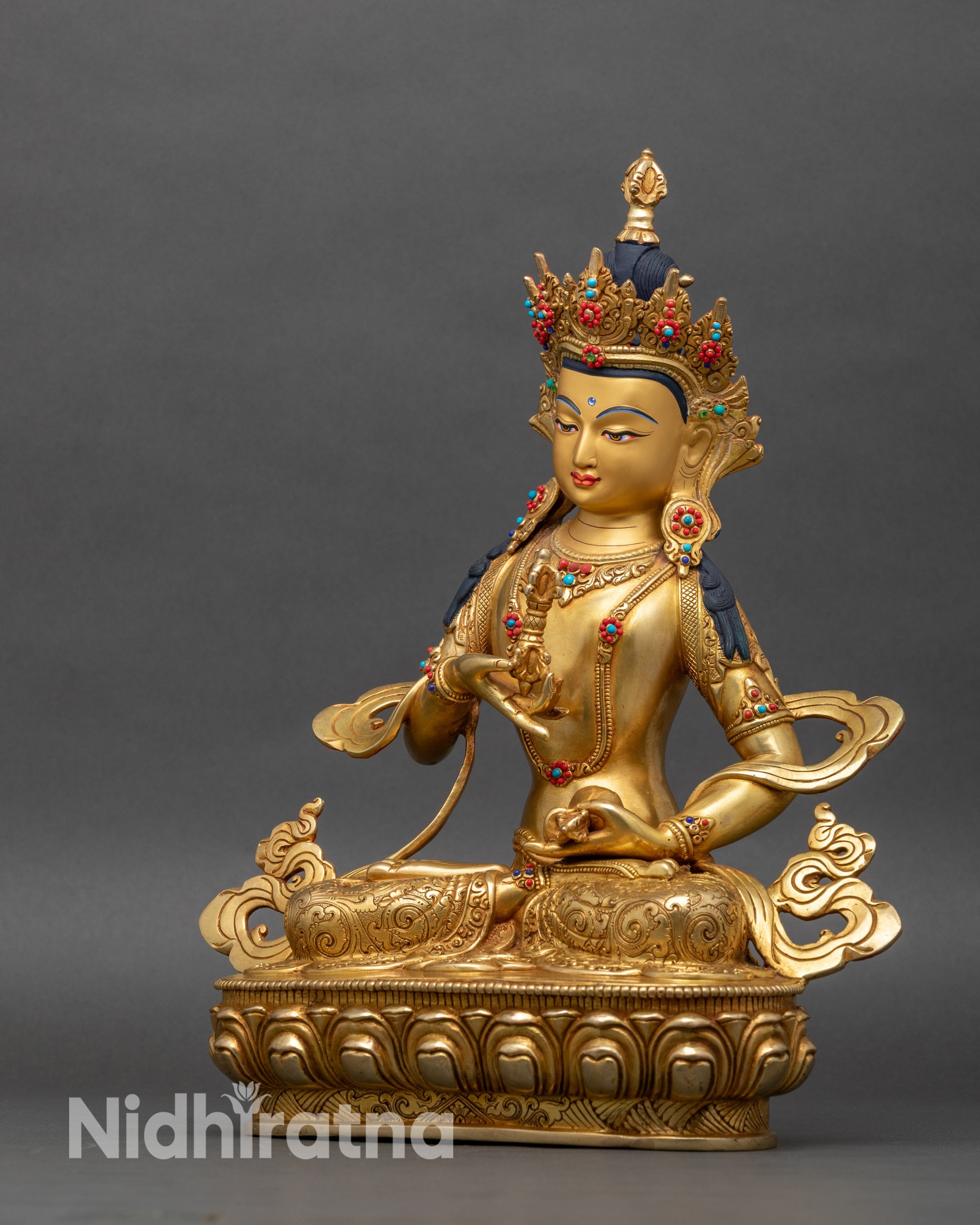 Meditation Vajrasattva statue for dharma protection and spiritual empowerment