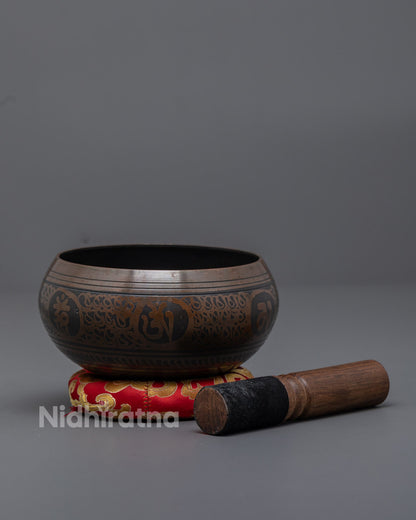 Hand-carved Tibetan Singing Bowl