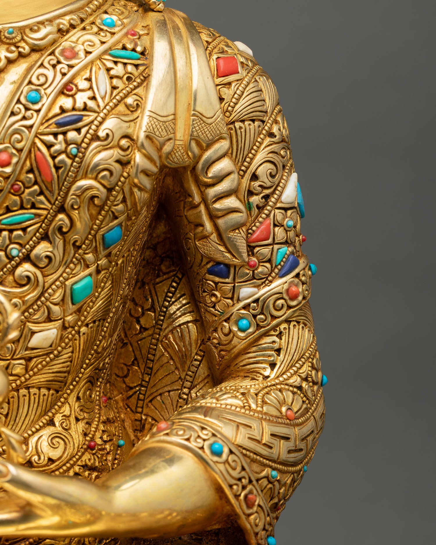 Mitrugpa Statue | 24K Gold Fire-Gilded Copper Artwork