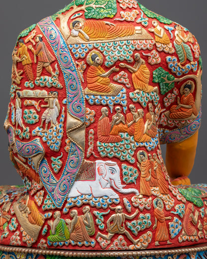 Hand-Carved Mitrugpa Statue | Copper Body