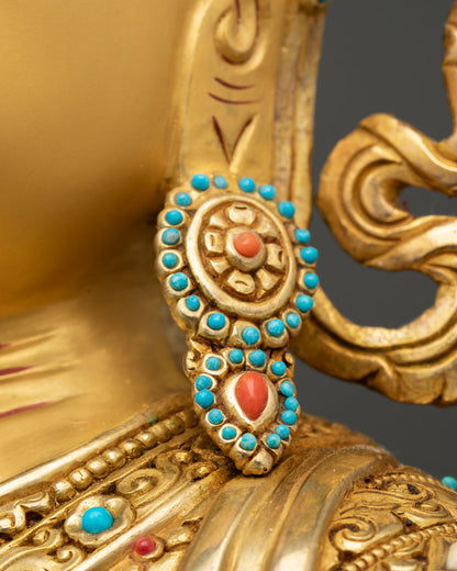 Mitrugpa Statue | 24K Gold Fire-Gilded Copper Artwork